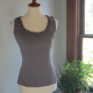 Max Studio ruffle edge tank